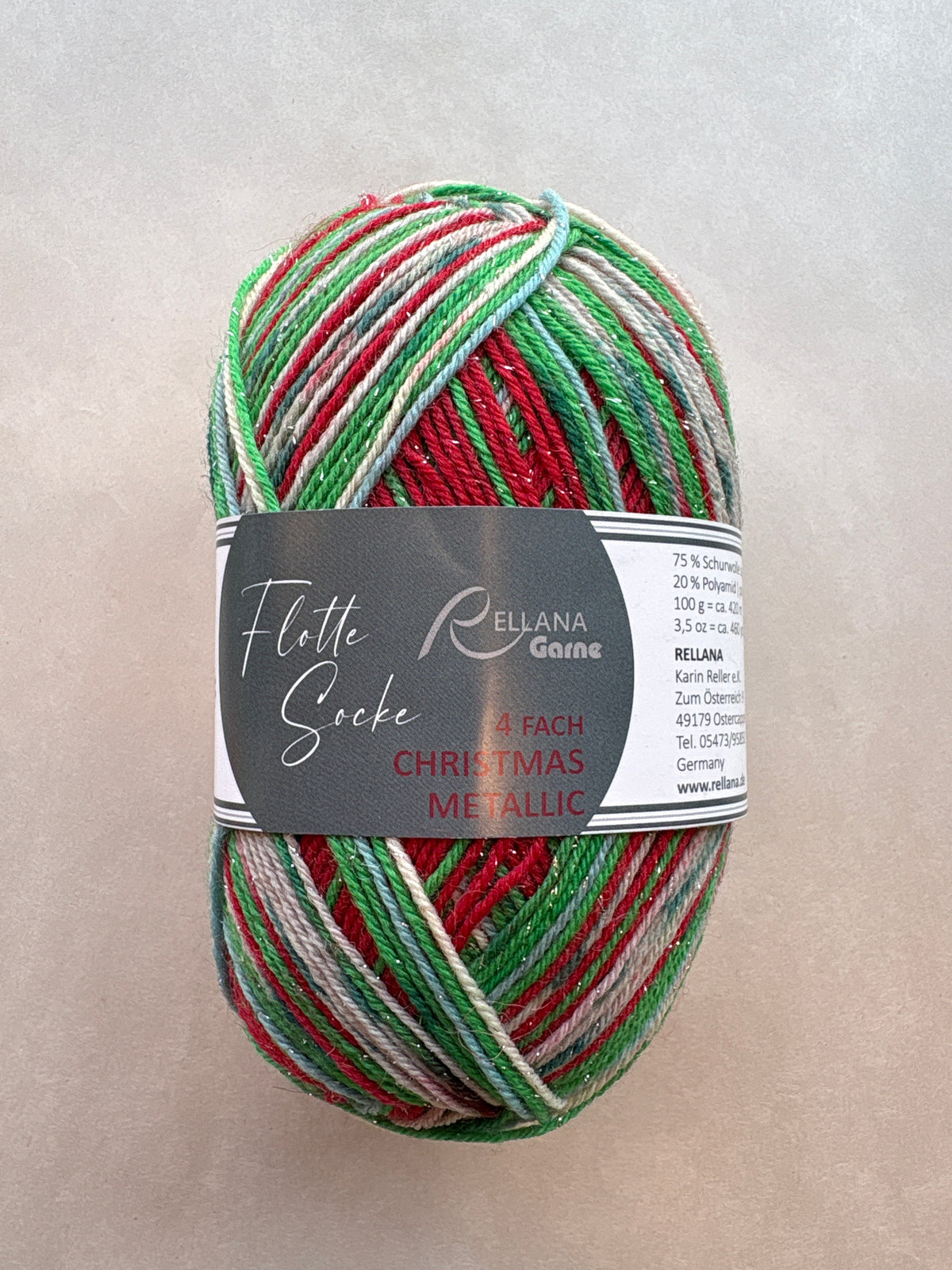 Christmas Metallic Sock