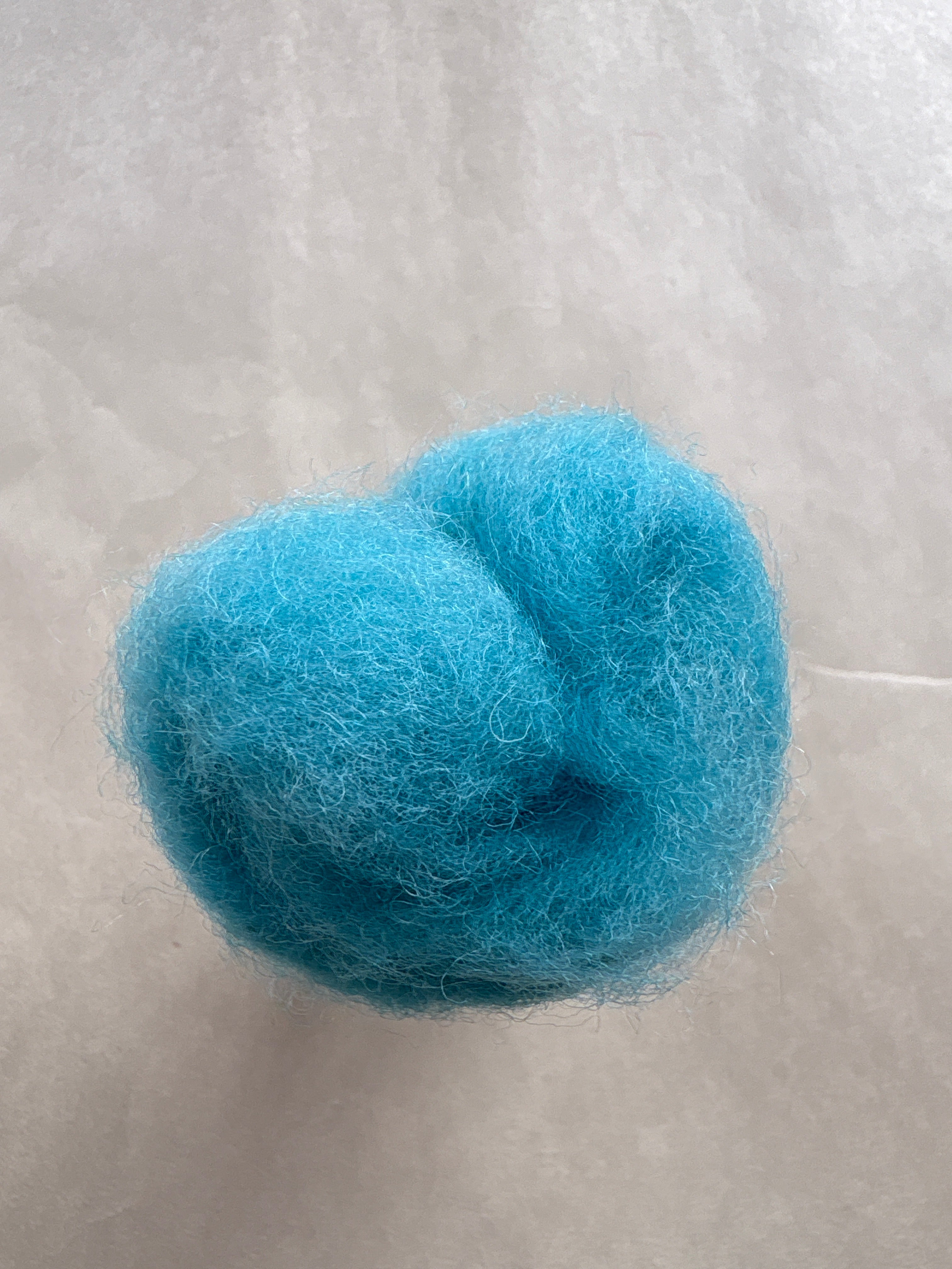 Lake Blue Felt Carded New Zealand Wool