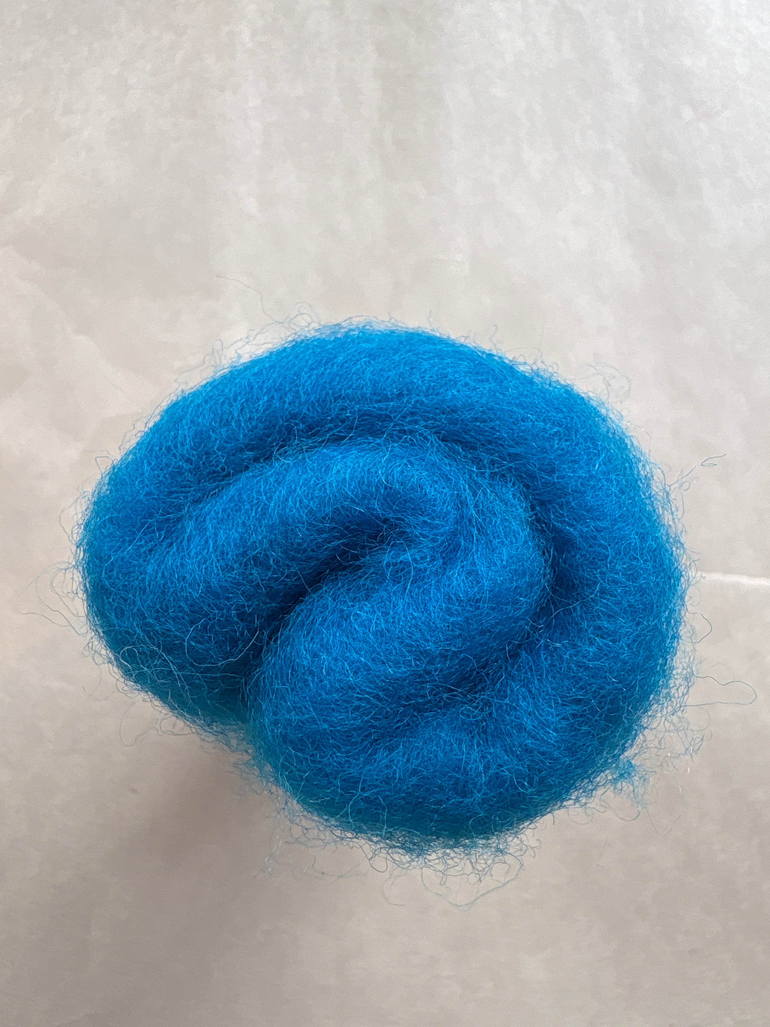Lake Blue Felt Carded New Zealand Wool