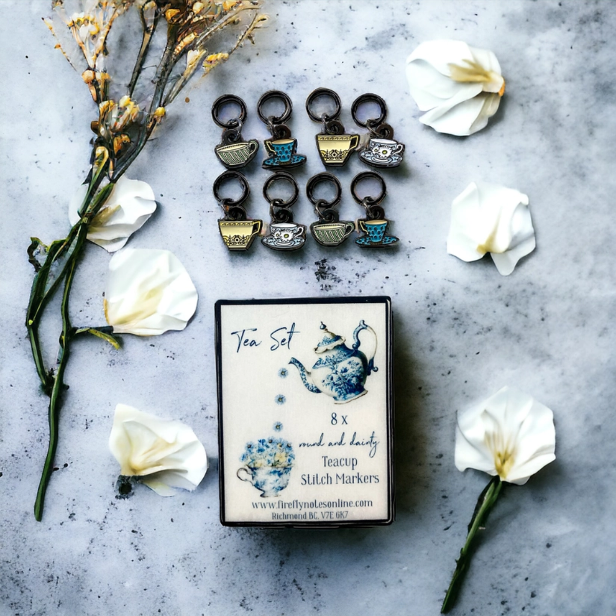 Stitch Markers - Tea Set