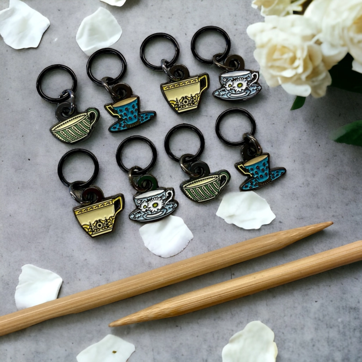 Stitch Markers - Tea Set