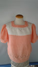 Peach & White - 44" chest (Cap Sleeves)